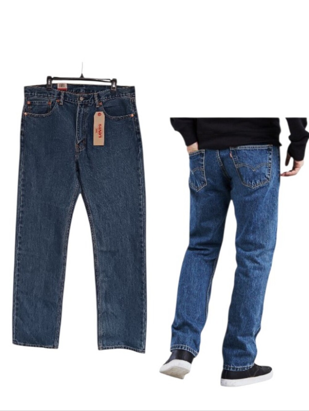 Levis 505 Regular Fit Straight Leg Jeans 38x34